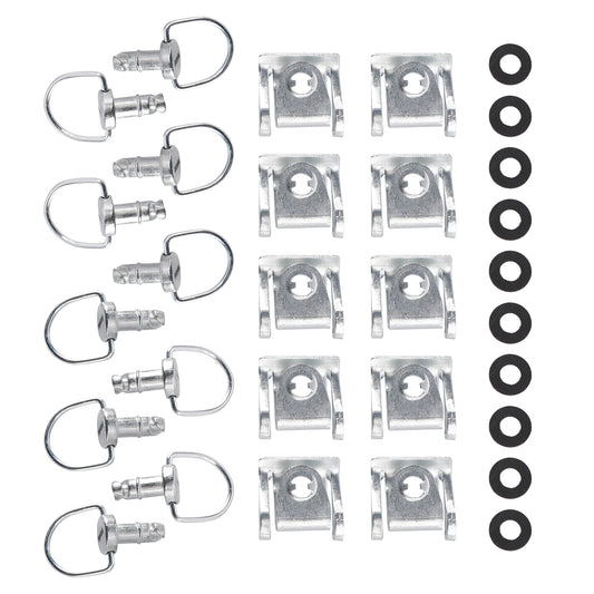 10 Pack D Ring Quick Release Fairing Fasteners Quarter Turn Bolt Motorcycle 14mm
