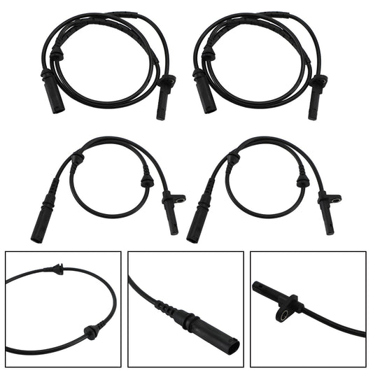 BMW X5 X6 4pcs Front and Rear L&R ABS Speed Sensor 34526771776 34526771777