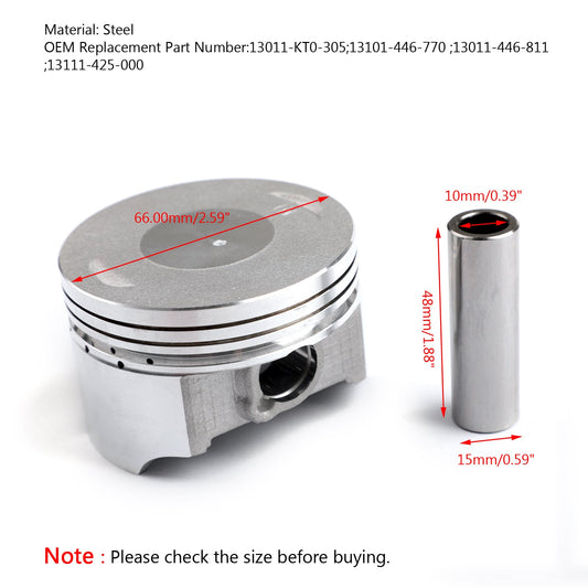 1980-1983 Honda XR200 66.00mm Piston Pin Ring Kit 13011-KT0-305