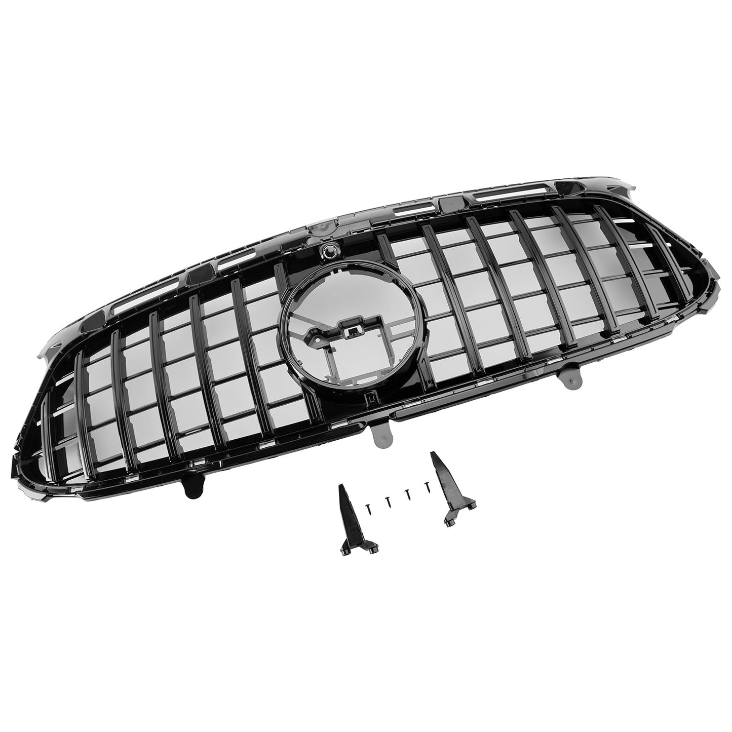 Mercedes Benz GLA AMG Line 2020-2023 Front Glossy Black Grill GTR Style Upper Bumper Panamericana Grille