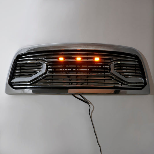 Dodge Ram 2500/3500 2010-2018 Laramie Chrome Front Bumper Grille W/ Led Light