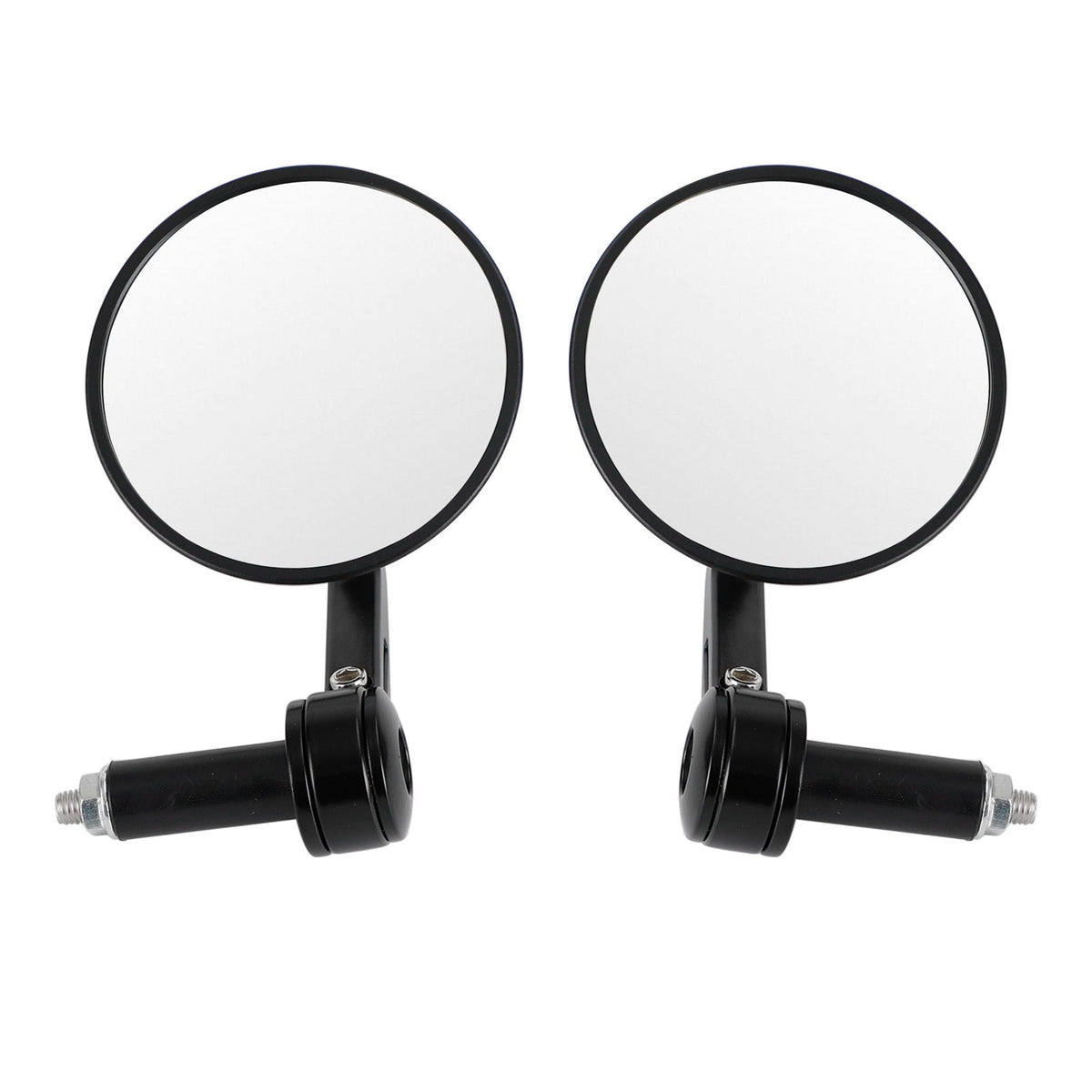 Custom HandleBar End Mirrors Anti Glare Round Black Billet Quality 22mm 7/8" X2
