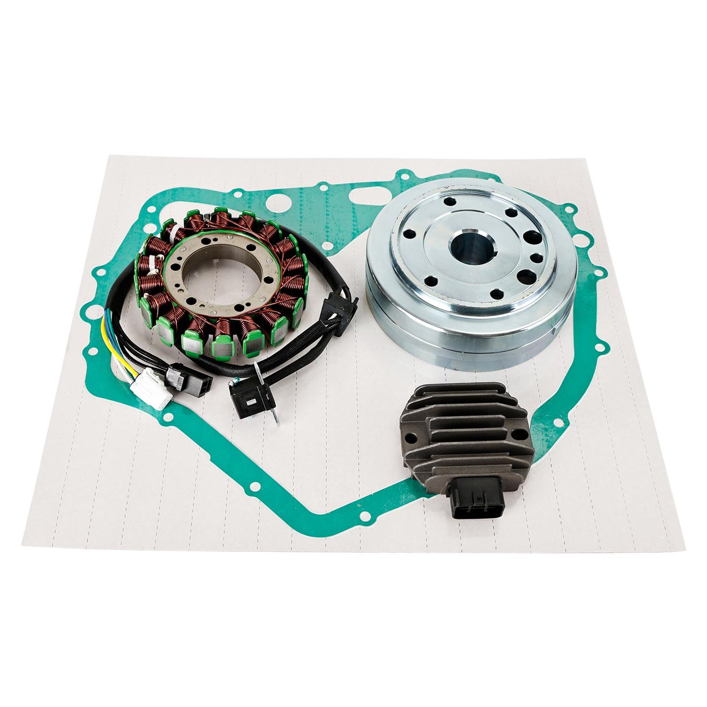 2002-2007 Suzuki LTF 400 2WD 4WD Eiger Flywheel Rotor 32102-38F00+Stator 32101-38F00+Regulator+Gasket