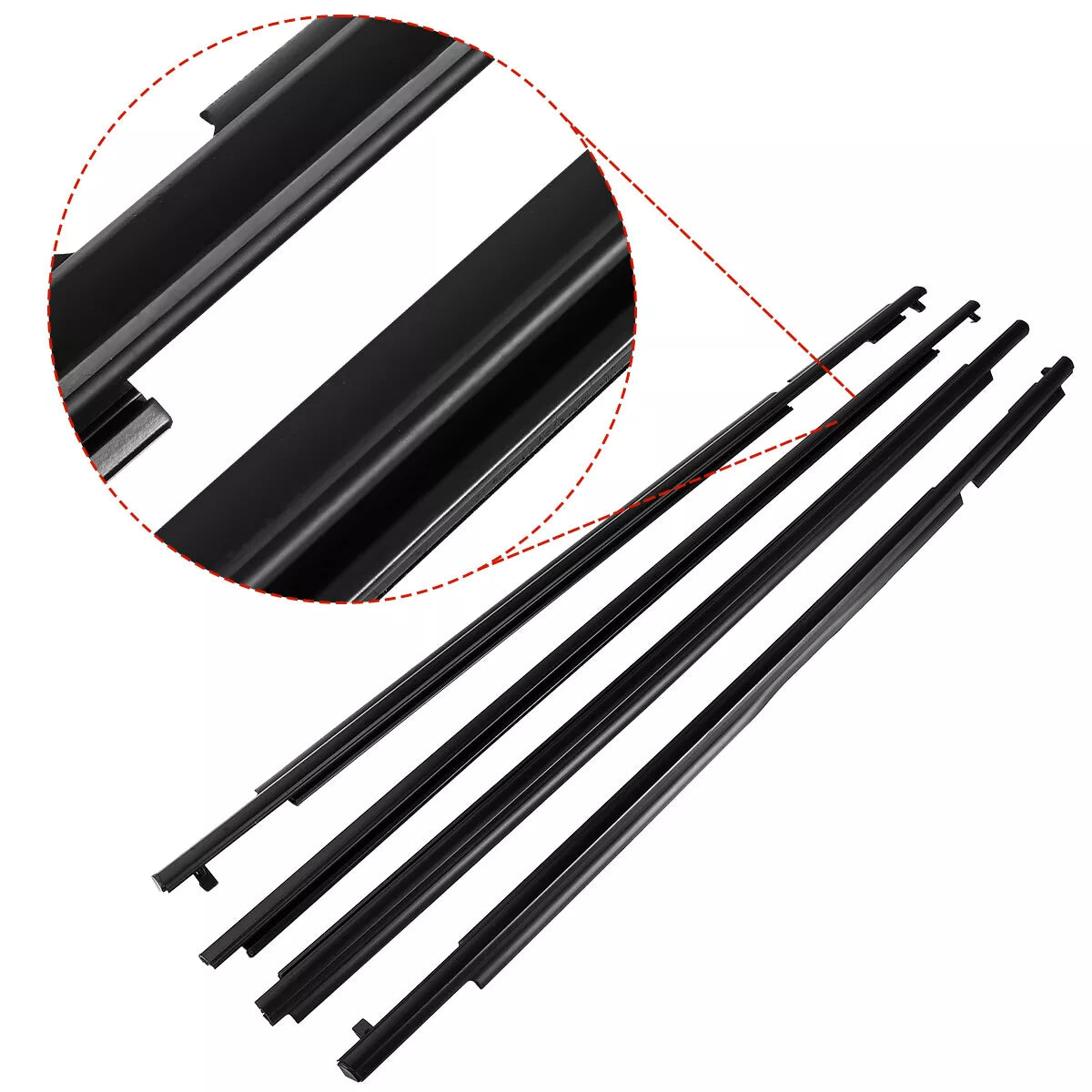 2010-2021 Toyota 4Runner Car Outside Window Weatherstrip Seal Belt Moulding 75712-35011 75721-35011