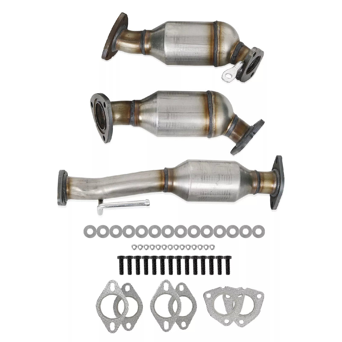 Saturn Outlook 3.6L 2007-2010 Front & Rear 3PCS Catalytic Converters 16547 16548 16574