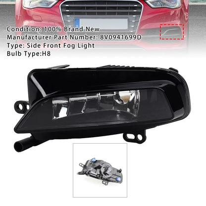 2012-2016 Audi A3 8V Rs3 S3 1 Pcs Front Left Fog Light Lamps With Bulbs 8V0941699D