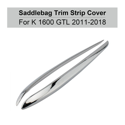 Chrome Side Panel Storage Box Plating Trim Strip For BMW K1600GTL 2011-2018