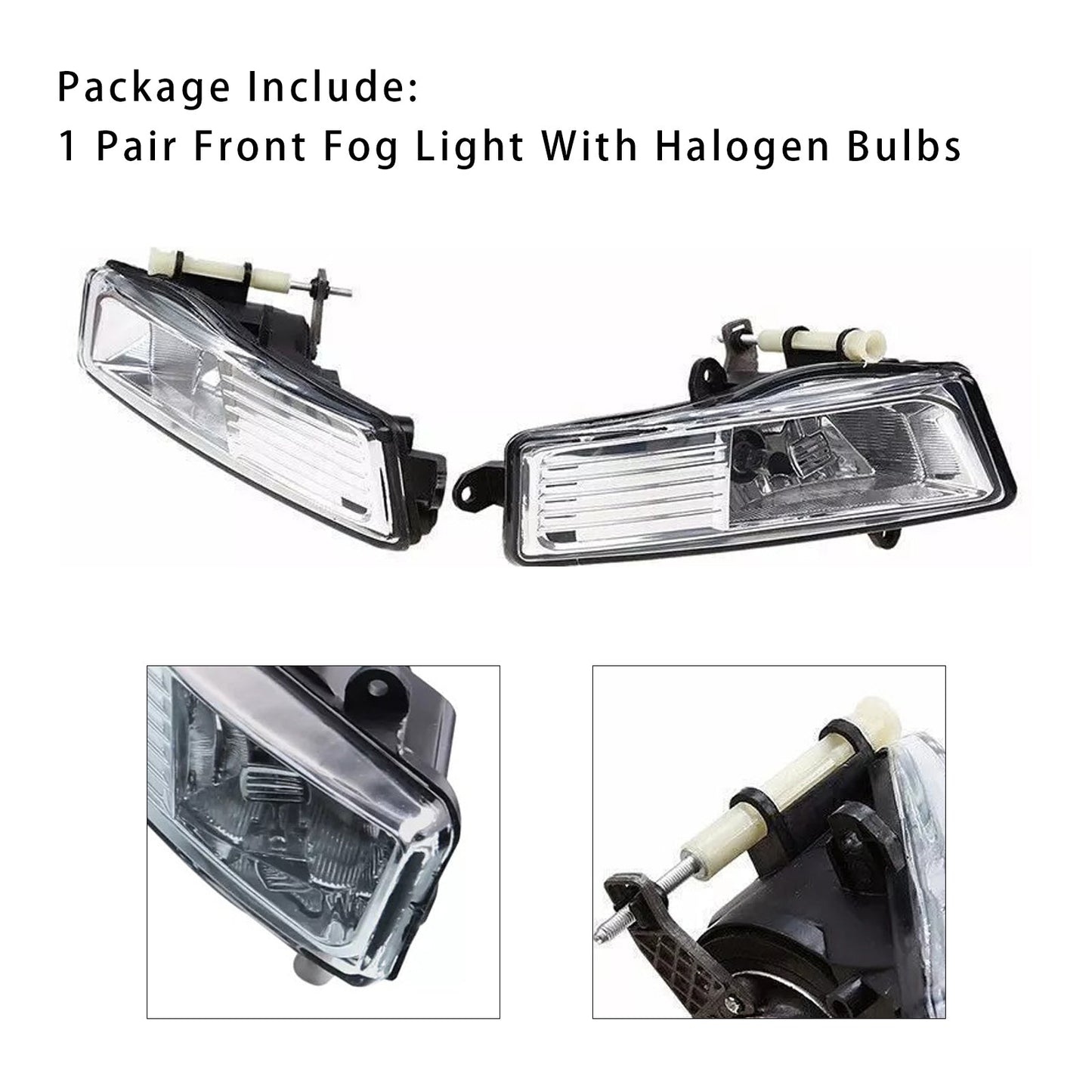 2009-2011 Audi A6 S6 Quattro Pair Front Bumper Driving Fog Light Lamps 4F0941699A 4F0941700A