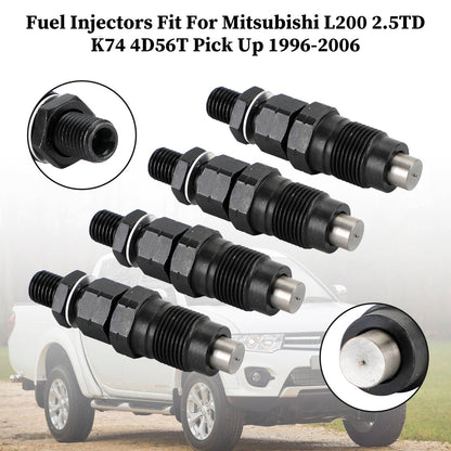 96-06 Mitsubishi L200 2.5TD K74 4D56T Pick Up 4PCS Fuel Injectors MD196607 9430610179 105148-1311