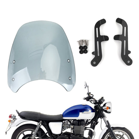 ABS Plastic Motor Windshield WindScreen for Triumph Bonneville T100 T120 Gray