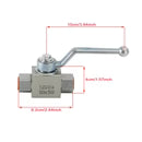 2 Way Hydraulic Ball Valve 1/4" NPT Female High Pressure Ball Valve, 3/8" DN10