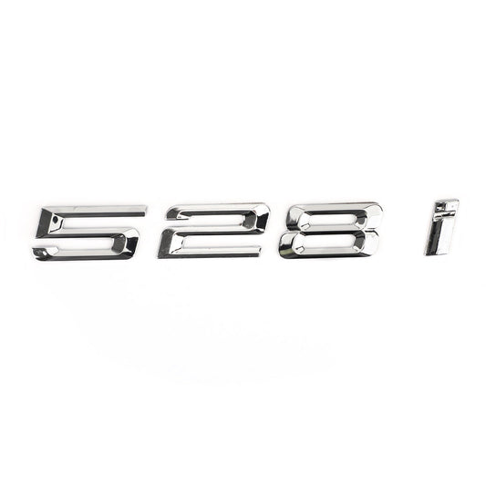 Rear Trunk Nameplate Badge Emblem Numbers Letter Decal 528 i Fit 528i Chrome