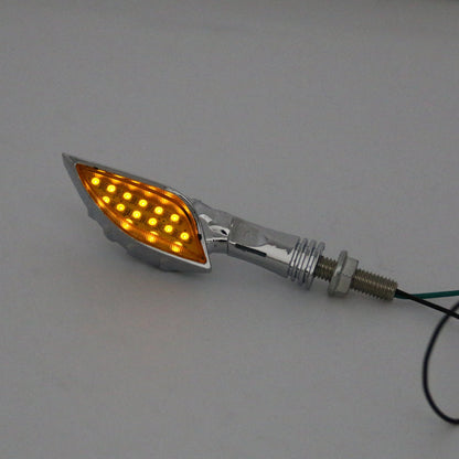 Universal Motorcycle Skeleton Hand LED Turn Signals Blinker Indicator Champoo