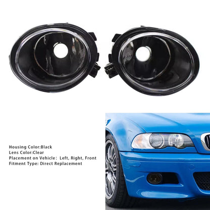 2003-2005 BMW E46 Sedan 330I with ZHP Package Pair Front Fog Light Lamps Without Bulbs 63177894017 63177894018