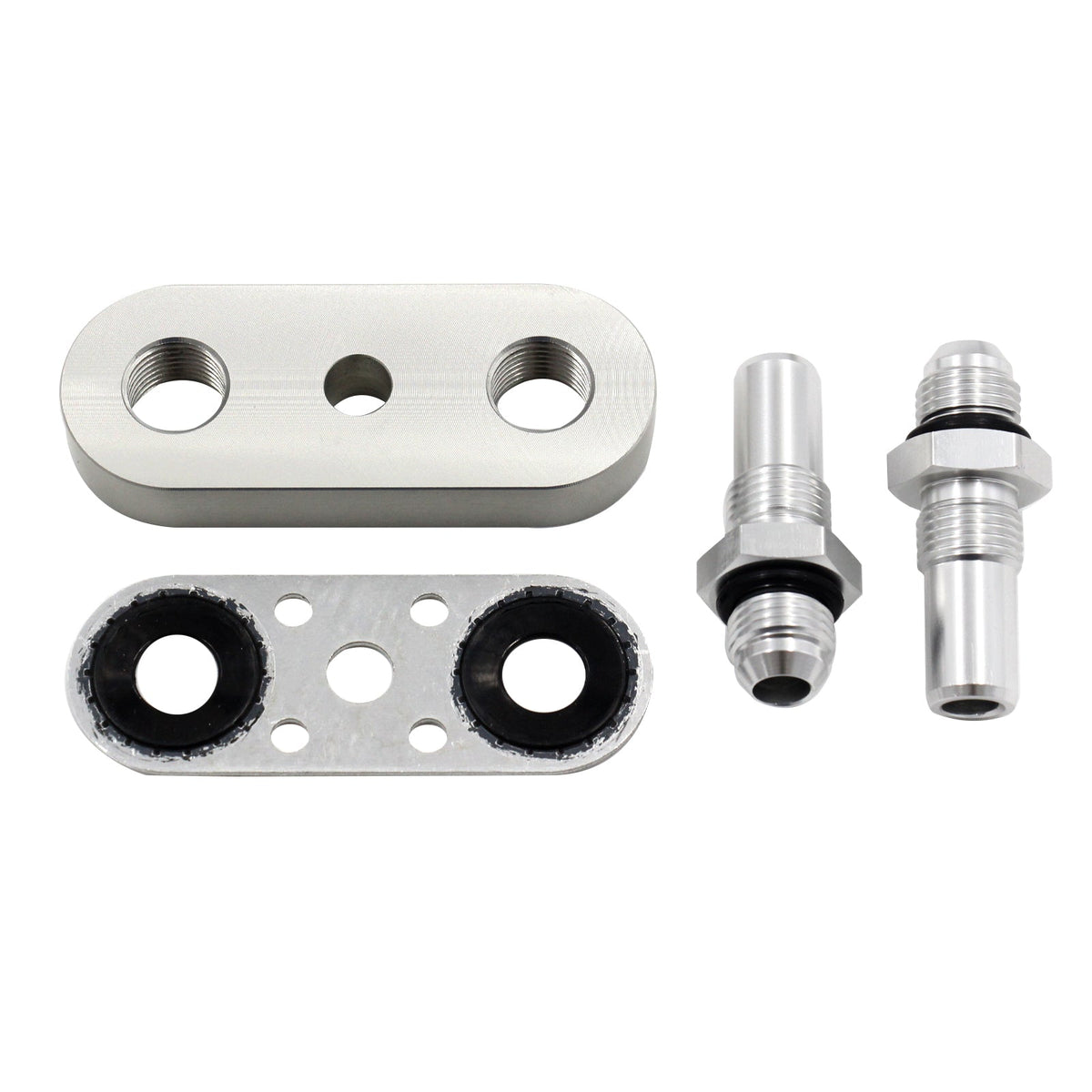 Cooler Line Adapter Plate 6AN Fittings Seal For 6L80E 6L90E 8L90E Transmission