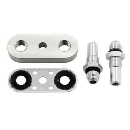 Cooler Line Adapter Plate 6AN Fittings Seal For 6L80E 6L90E 8L90E Transmission