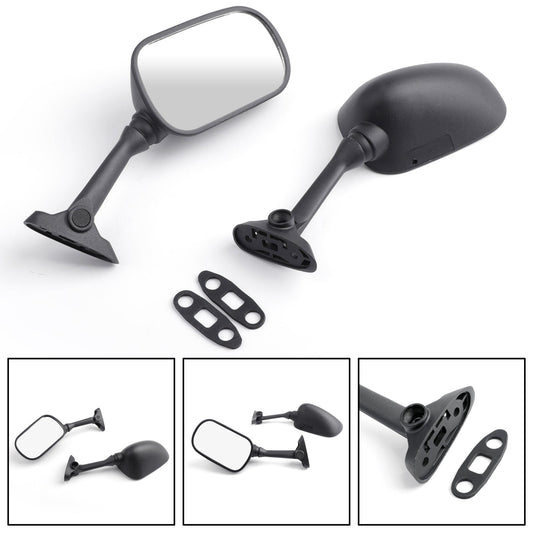 Black Racing Mirrors For Suzuki GSXR GSX-R 600 750 1000 K1 K2 K3 2001 2002 2003