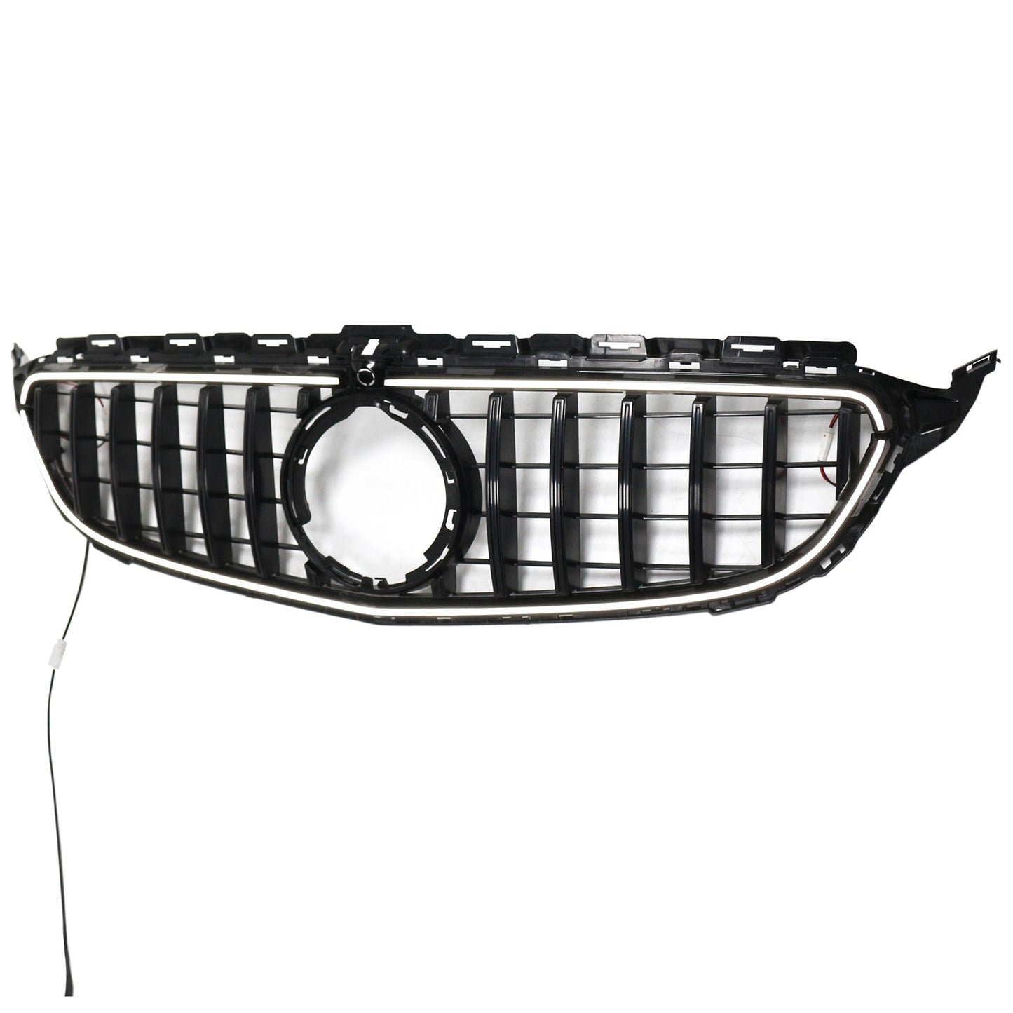 2015-2021 Mercedes Benz C-Class W205 C200 C250 C300 C350 Black Front Bumper Grill Grille W/LED