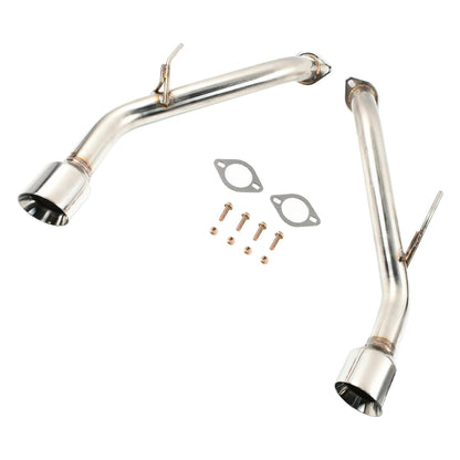Infiniti 2014-UP Q50 Muffler Axle Back Double Wall Dual Tips Exhaust Pipe