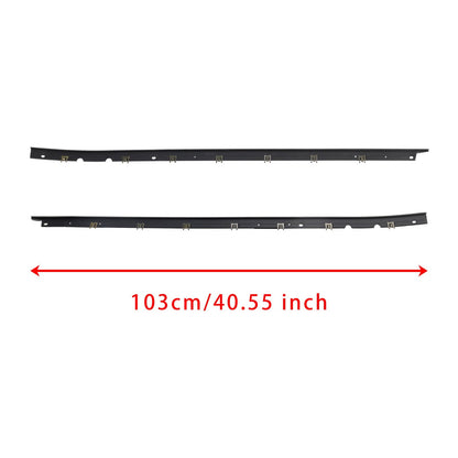 1984-1996 Chevrolet C4 Corvette Driver + Passenger Sides Door Panel Outer Window Seals MID-845680