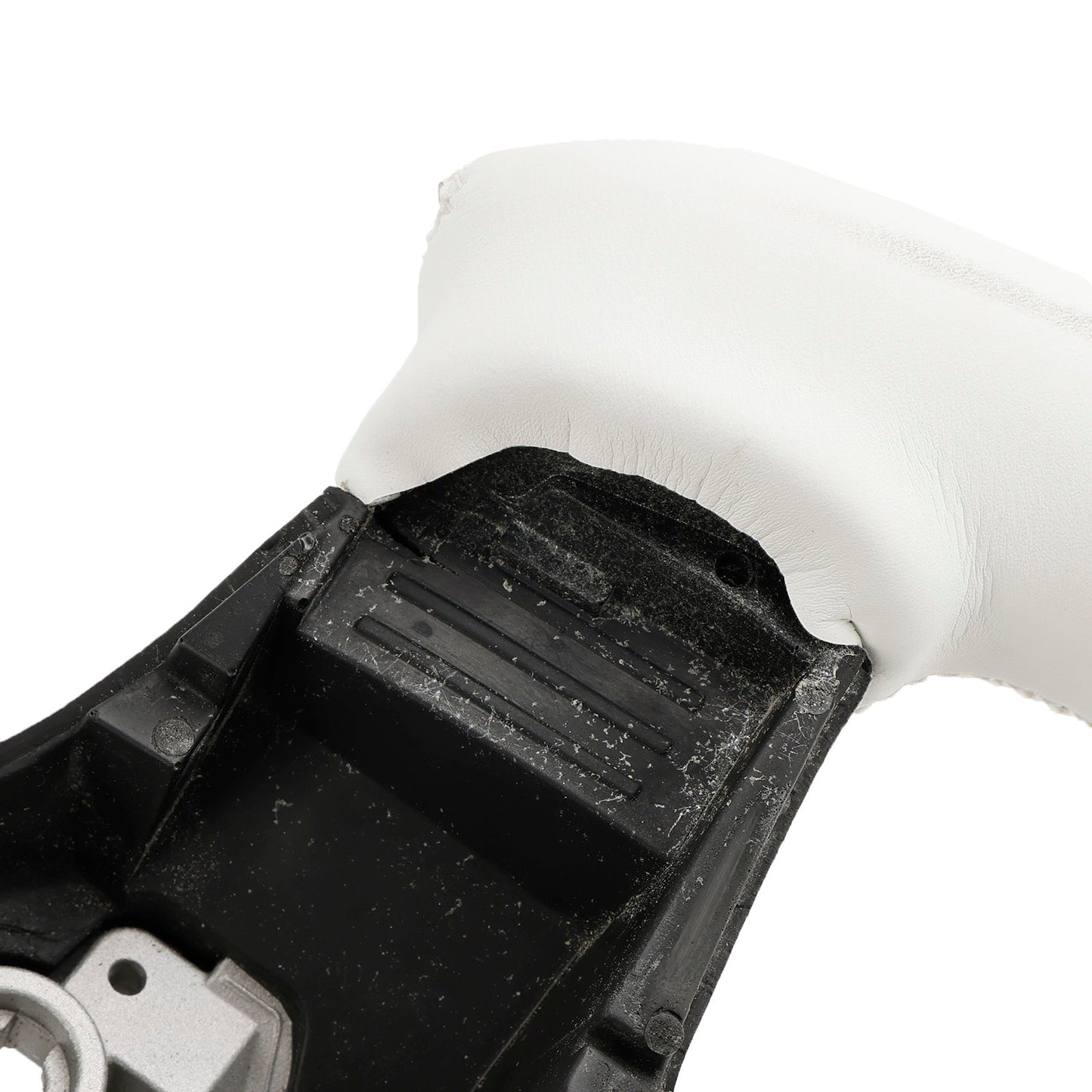 2017-2023 Tesla Model 3 Yoke Steering Wheel Square White Leather w/Heating