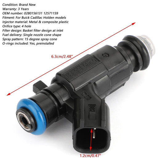 2005-2006 Cadillac STS 3.6L 6PCS Fuel Injectors 0280156131 12571159