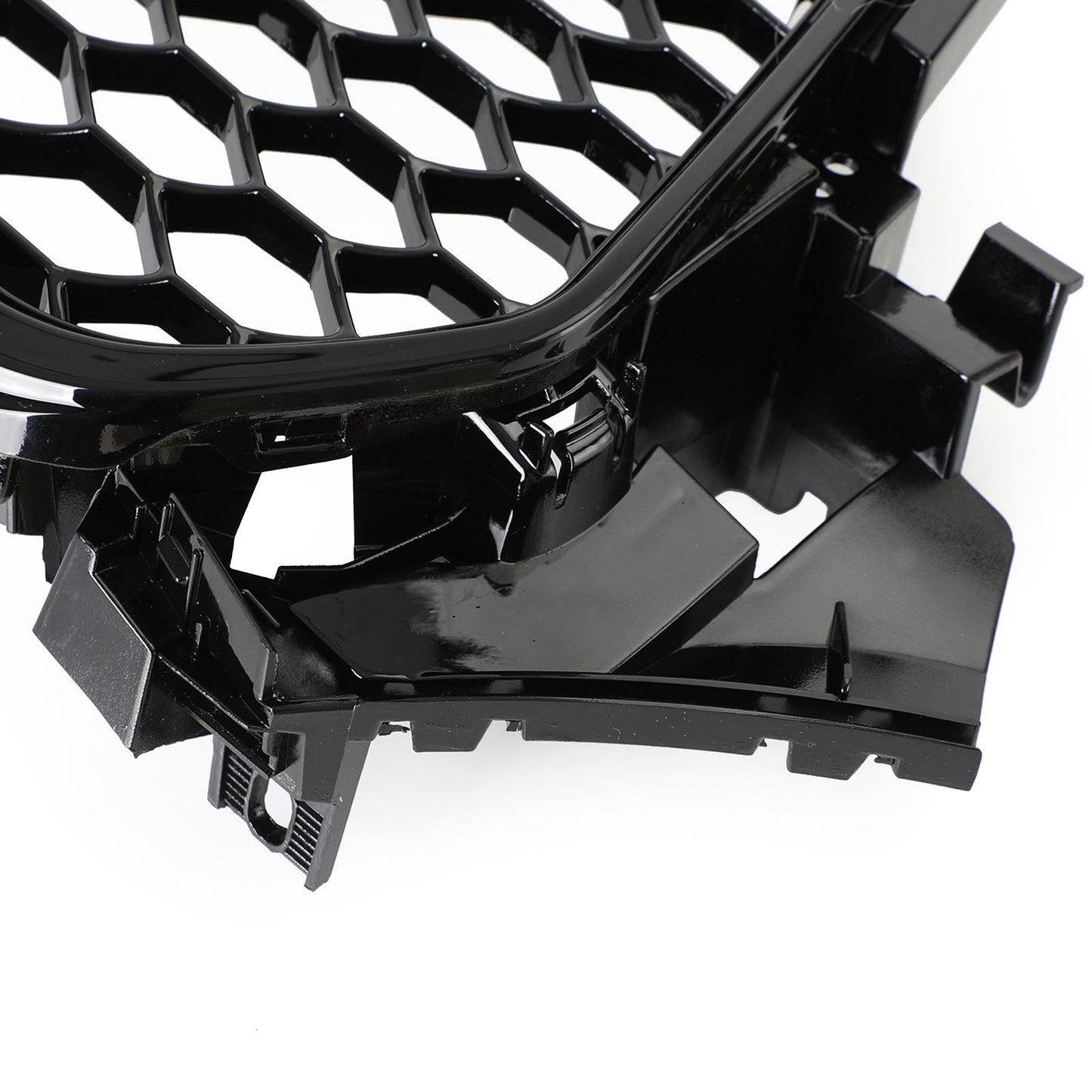 Audi 2012-2016 A4 S4 Honeycomb Grill RS4 Style Mesh Front Bumper Grille Gloss Black
