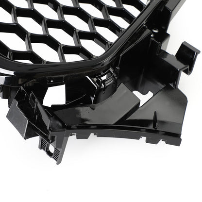 Audi 2012-2016 A4 S4 Honeycomb Grill RS4 Style Mesh Front Bumper Grille Gloss Black