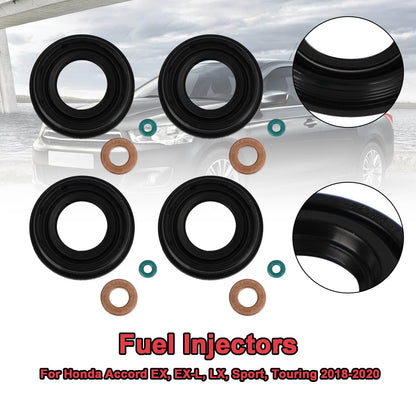 4PCS 1372494 71794621 Injector Seals Fit Ford Transit MK3 MK6 MK7 2.0 2.2 2.4 TDCI TDDI