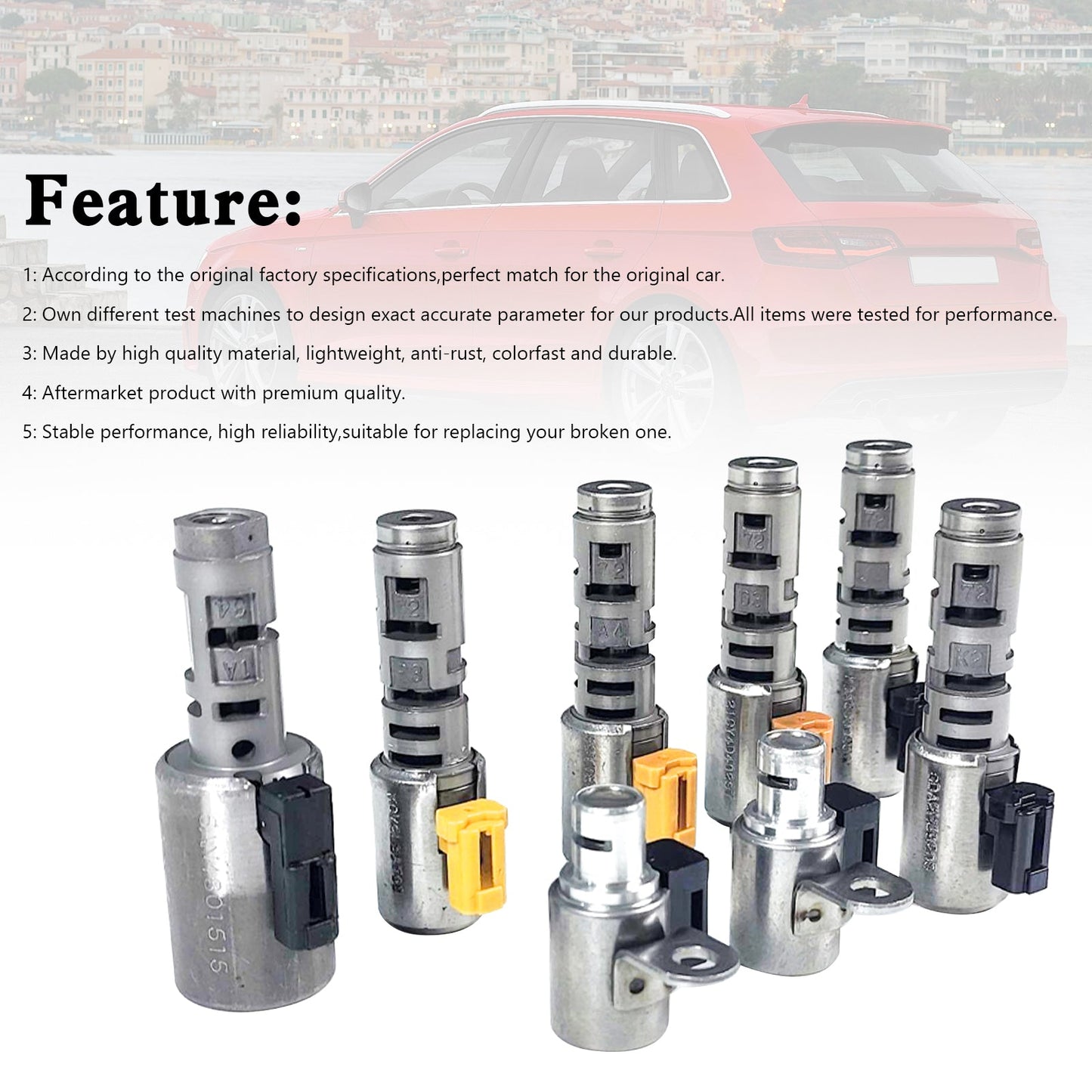 2003-2010 Volkswage-n New Beetle Transmission Solenoid Kit Small Valve 8PCS TF60SN 09G 1298152