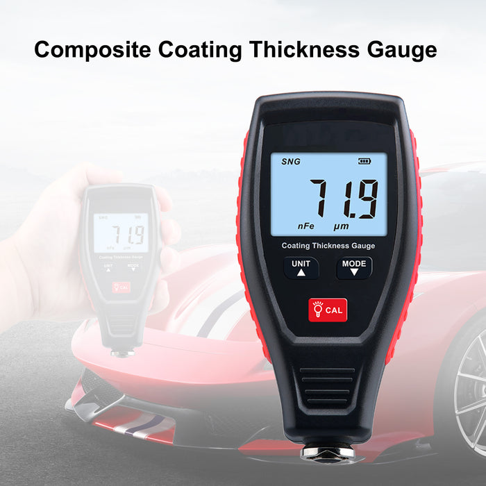 Digital Car Measuring 0-1800um Paint Coating Thickness Tester Depth Gauge Meter