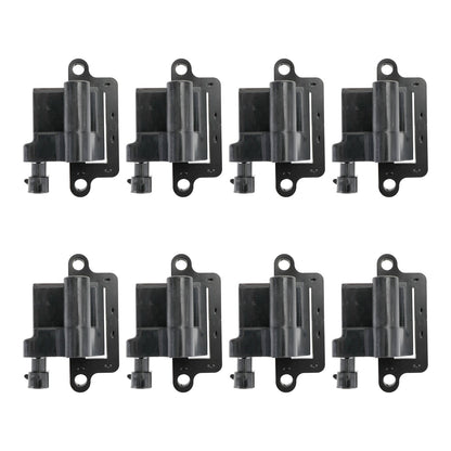 8 Pack Square Ignition Coil & Spark Plug Wire 12556893 12558693 For Chevy GMC 4.8L 5.3L 6.0L 8.1L