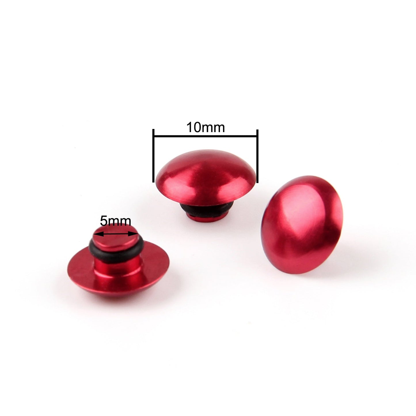 Universal M6 6MM Motorcycle Hex Socket Bolt Screw Nut Head Cover Cap Red