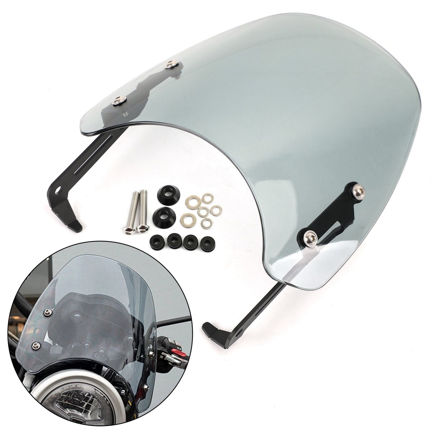 2019-2021 Triumph SCRAMBLER 1200 Motorcycle Windshield WindScreen Gray