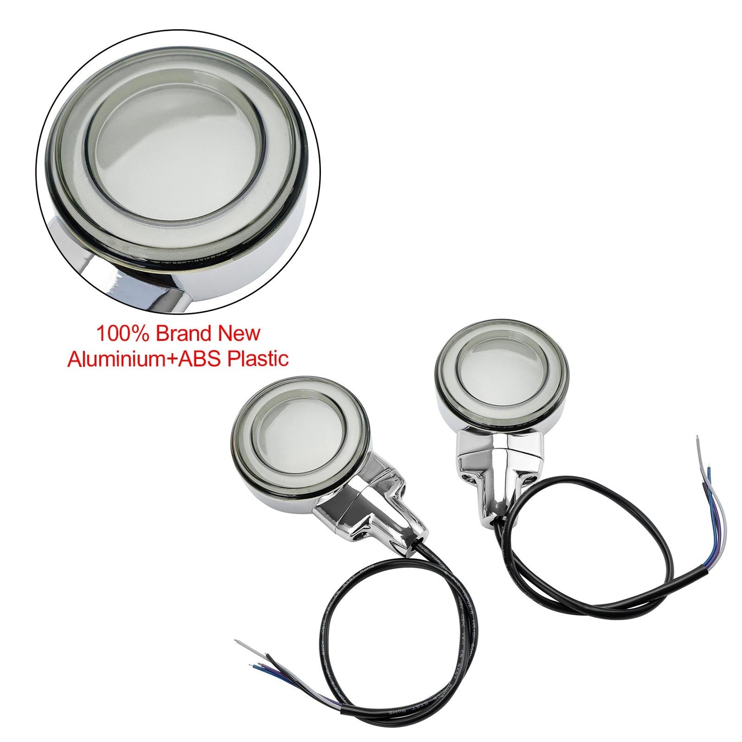 Heritage Softail Classic Touring 99-23 LED Flat Front Turn Signal Light Champoo