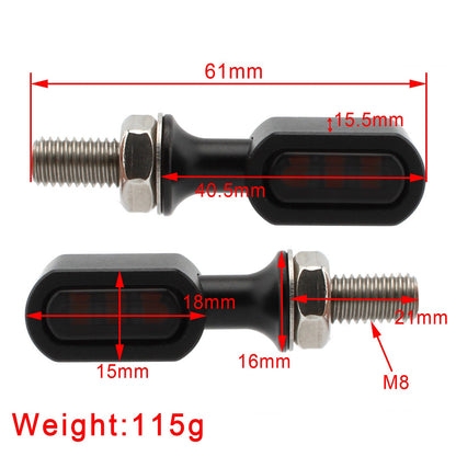 Sportster Touring Dyna Softail LED Rear Mini E Mark Turn Signal Indicator Champoo