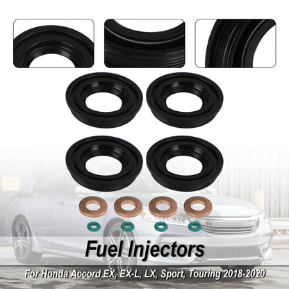 4PCS 1372494 71794621 Injector Seals Fit Ford Transit MK3 MK6 MK7 2.0 2.2 2.4 TDCI TDDI