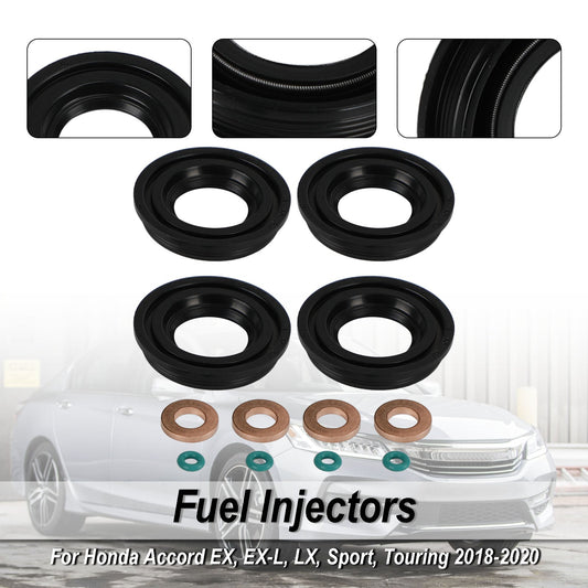 4PCS 1372494 71794621 Injector Seals Fit Ford Transit MK3 MK6 MK7 2.0 2.2 2.4 TDCI TDDI