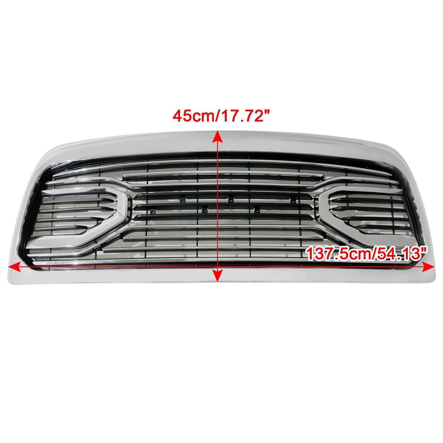 Dodge Ram 2500/3500 2010-2018 Laramie Chrome Front Bumper Grille W/ Led Light