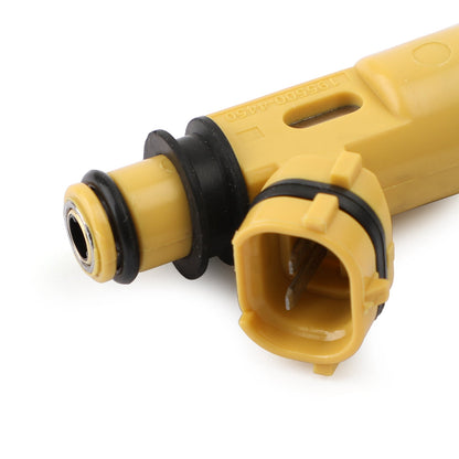 4PCS 40Cc 4-Hole Yellow Denso Fuel Injectors 195500-4450 Mazda (04-08 Rx-8)