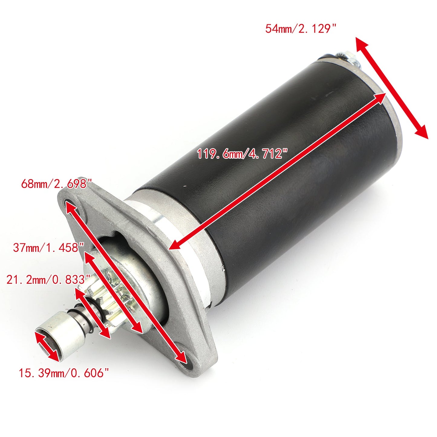Starter Motor Fit For Yamaha Outboard Motors 9.9S 9.9L 9.9EL 84-90 25MLH 25MSH 91-10 15ESH 15ELH 91-97 Black Champoo