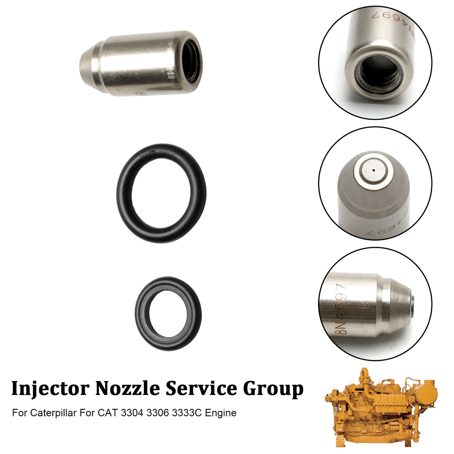 Caterpillar CAT 3304 3306 3333C Engine Fuel Injector Nozzle 5M4086 8M1584 8N4697 9F0160