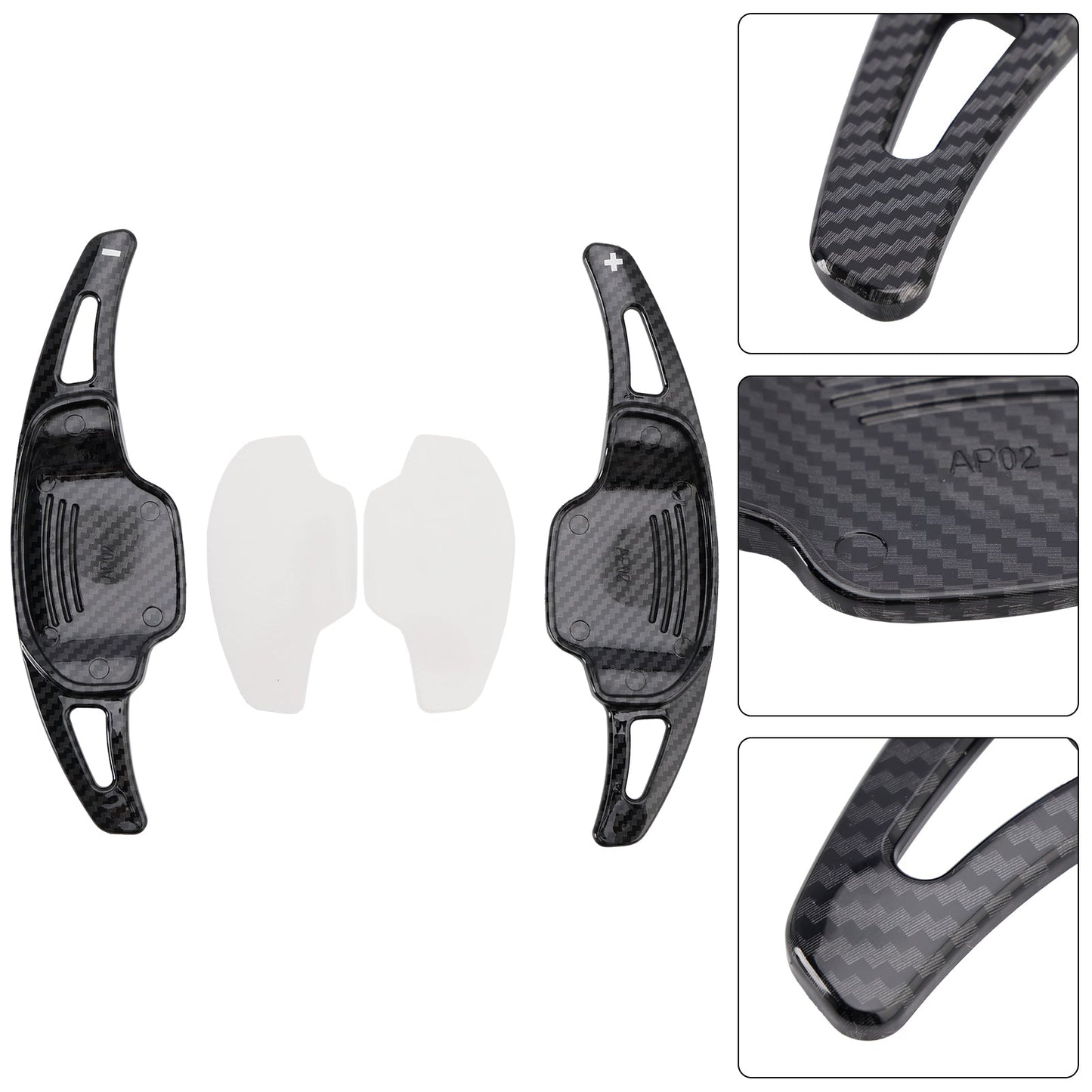 2015-2018 Buick Verano Carbon Look Steering Wheel Paddle Shifter Extension Covers