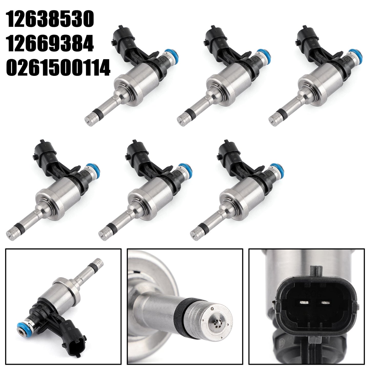 2009-2011 GMC Acadia 3.6L V6 6PCS Fuel Injectors 12638530 12632255 12611545