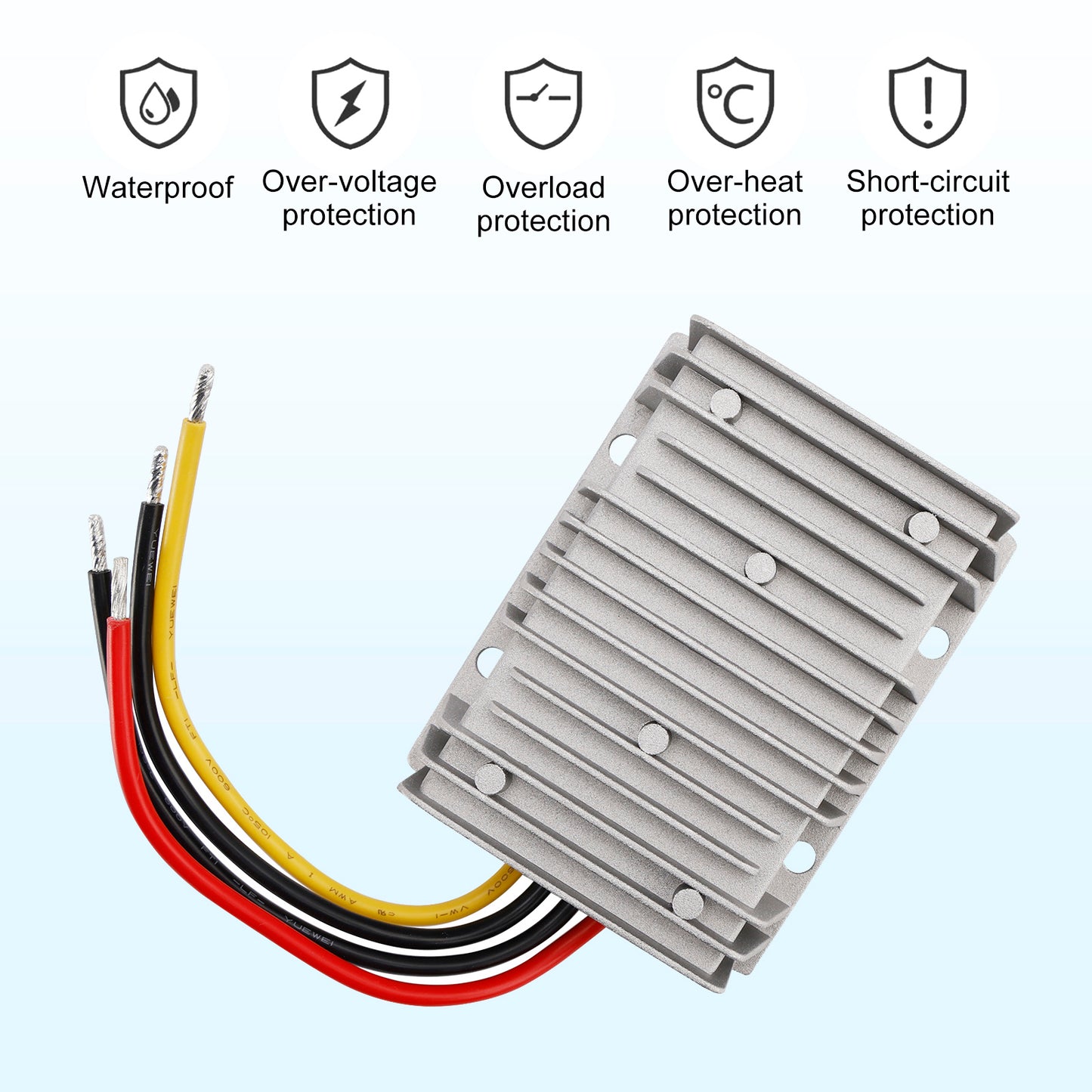 12V/24V Step Up to 36V 6A 216W Waterproof DC/DC Converter Regulator