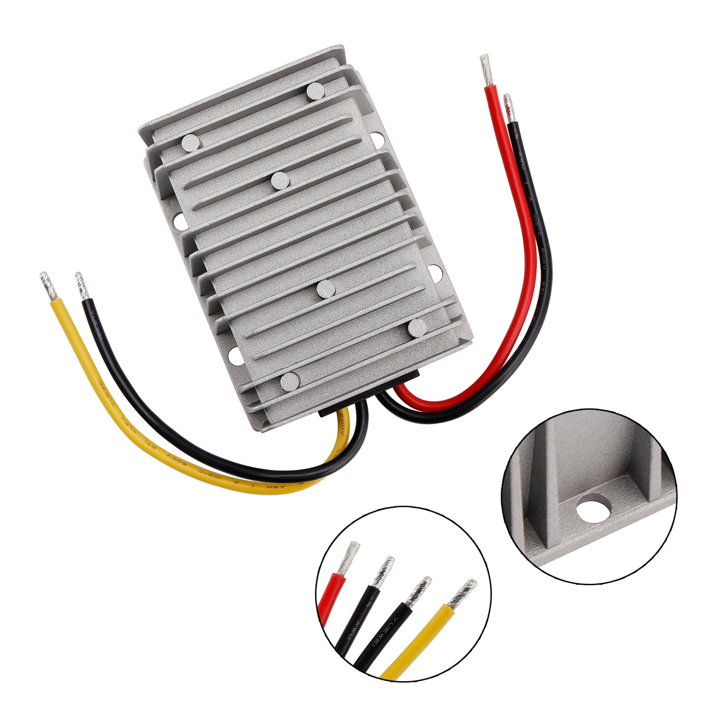 12V/24V Step Up to 36V 6A 216W Waterproof DC/DC Converter Regulator
