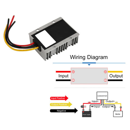 12V/24V Step Up to 36V 6A 216W Waterproof DC/DC Converter Regulator