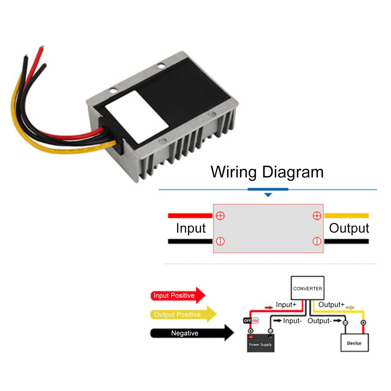 DC/DC Step Down Power Converter Regulator 30-120V to 12V 20A 240W WaterProof