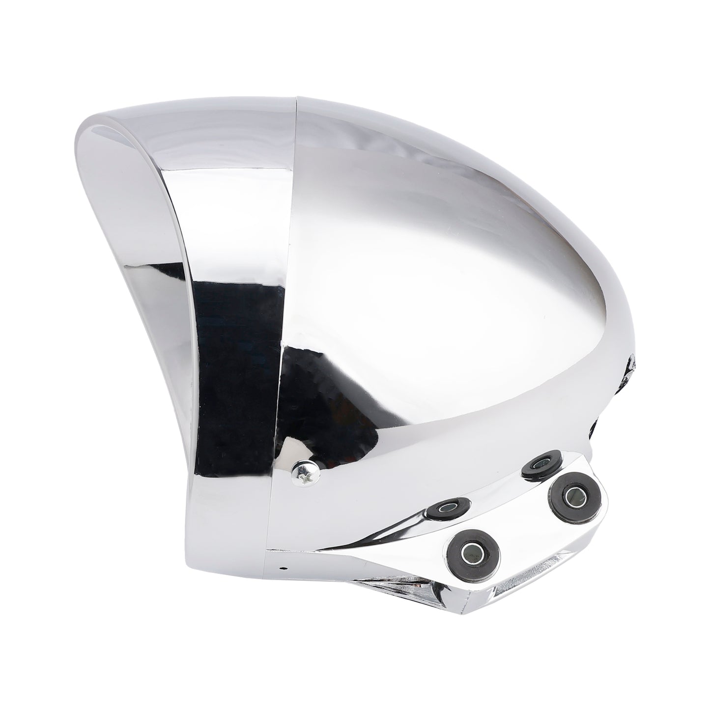 Motorcycle Beam Headlight Fog Lamp Custom Fits Chrome For Racer Bobber Chopper