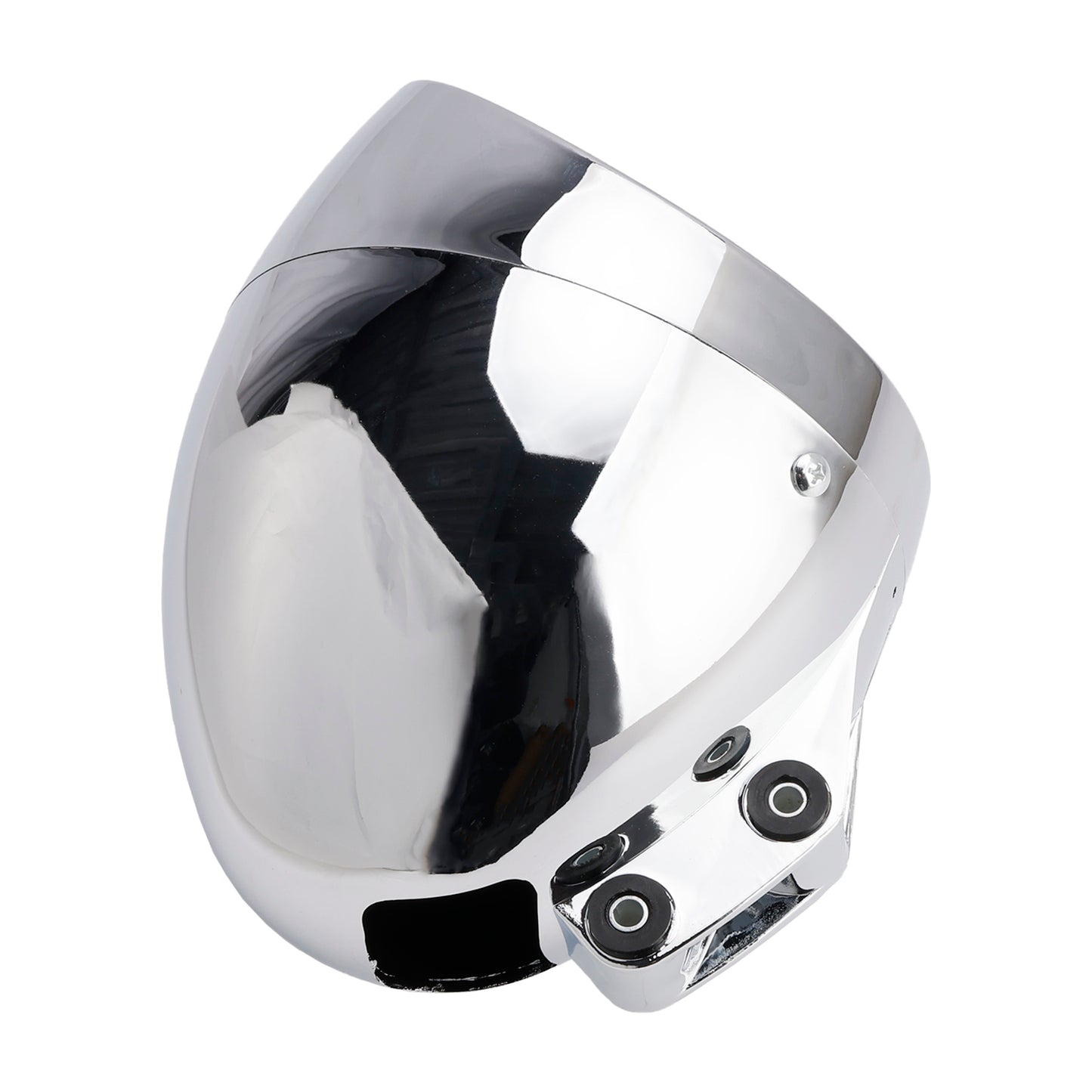 Motorcycle Beam Headlight Fog Lamp Custom Fits Chrome For Racer Bobber Chopper